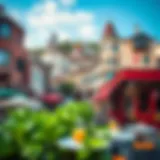 Scenic view of Galata district with vibrant fish restaurants