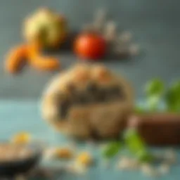 Conceptual representation of gluten and its effects on health.