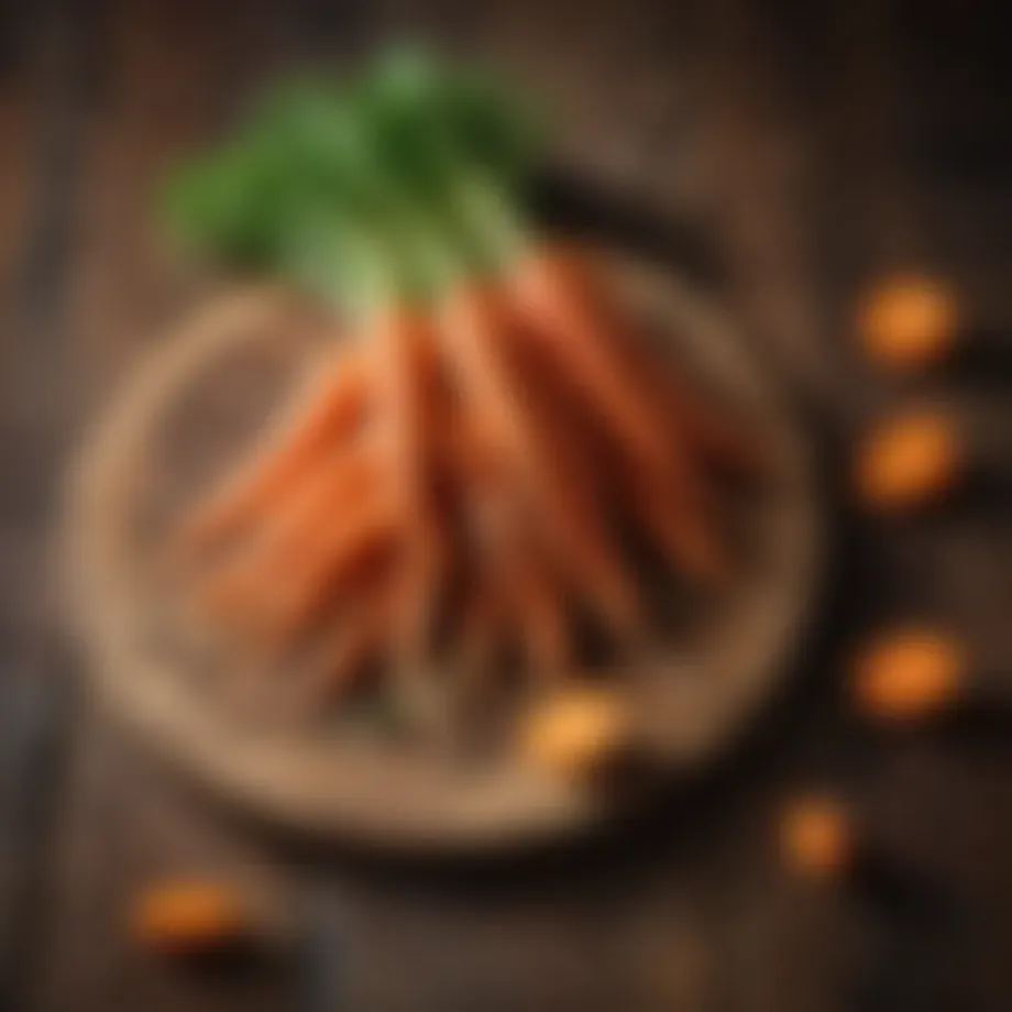 Nutrient-rich carrots on a wooden table