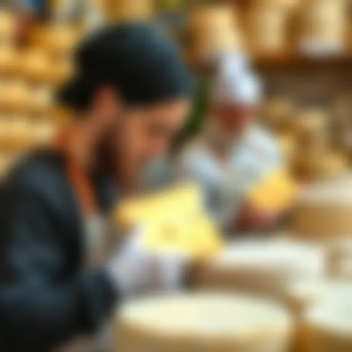 Artisan Cheese Makers in Hatay Artisan cheese makers in Hatay, showcasing traditional cheese-making techniques.