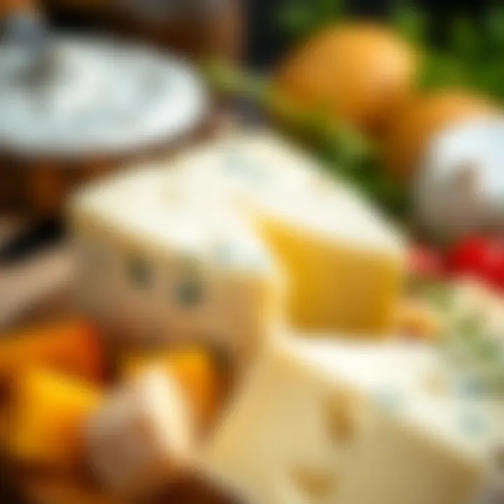 Close-up of Hatay Cheese Aromas Close-up of Hatay cheese highlighting its distinct aroma and creaminess.