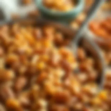 Nut Filling for Baklava Freshly chopped nuts for baklava filling