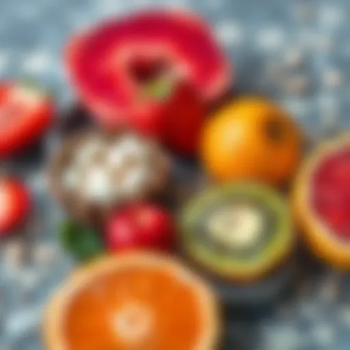 Visual representation of healthy sugar alternatives such as fruits and natural sweeteners