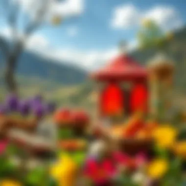 Rituals of Hıdırellez in Nature A picturesque setting representing the rituals of Hıdırellez, with nature symbolizing the spirit of renewal and growth.