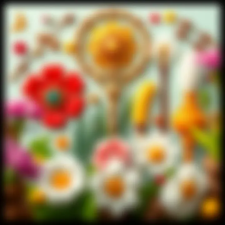 Symbols of Hıdırellez Tradition Symbolic elements associated with Hıdırellez, including flowers and decorative items, reflecting cultural significance and tradition.