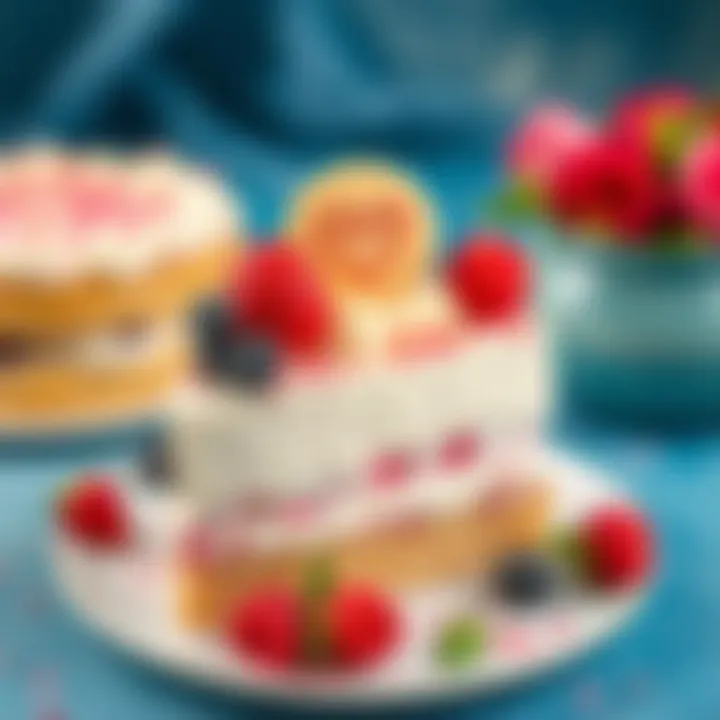 Delicious Homemade Dessert for Mother's Day A delicious homemade dessert showcasing love and care for Mother's Day