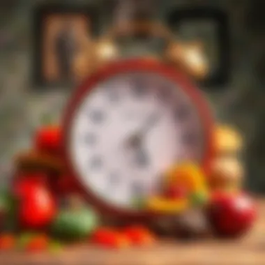 Time to Break the Fast A clock indicating the time for breaking fast