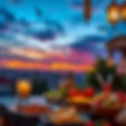 Enchanting sunset view symbolizing the end of the fast