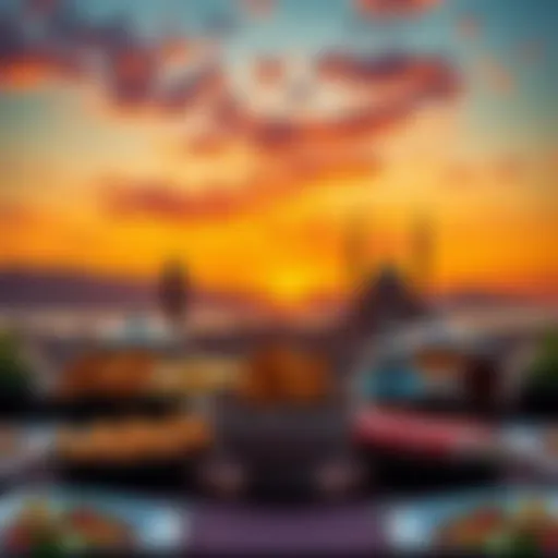 A sunset view symbolizing the time for iftar
