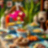 An exquisite iftar table set with traditional dishes