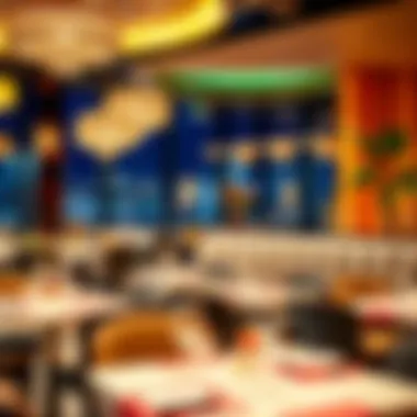 Modern Ambiance for Memorable Dining An elegant restaurant setting with a modern ambiance, perfect for special occasions.
