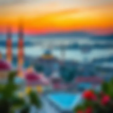 Istanbul at Sunset during Ramadan A scenic view of Istanbul at sunset during Ramadan