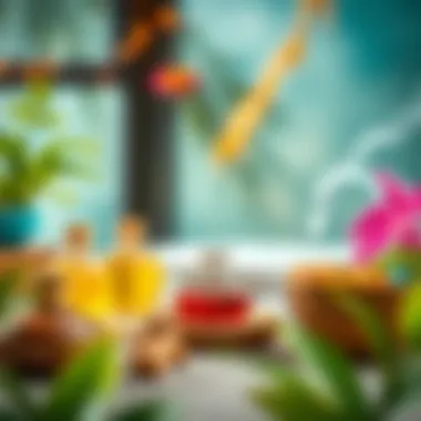 Spa Setting with Natural Oils A serene spa setting highlighting the use of natural oils for skincare