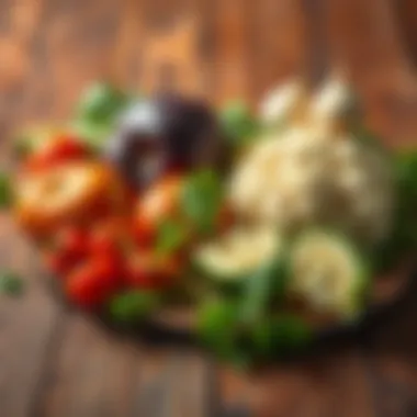 Fresh ingredients for cauliflower gratin