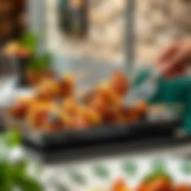 Elevated Dining Experience with Kebab Delicacies Delicious kebabs being served at a modern dining experience