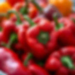 Vibrant red bell peppers showcasing their rich color and freshness