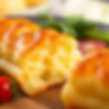 A close-up of a kruvasan with a golden crust and flaky texture