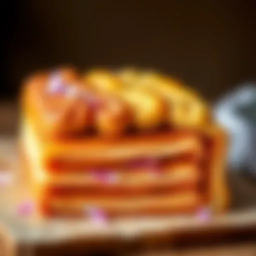 Delicate layers of a freshly baked kruvasan