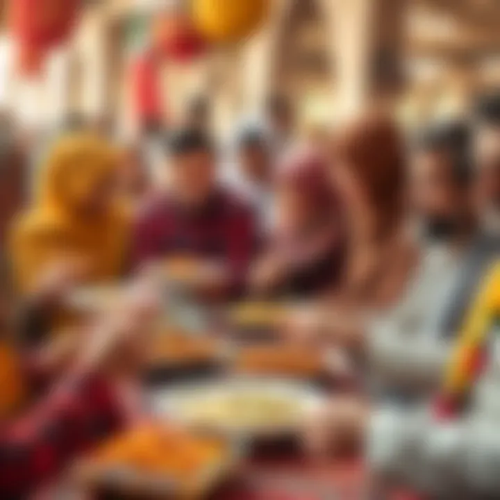 Sharing and Solidarity Community sharing food during Kurban Bayramı