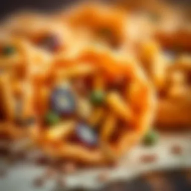 Texture and Ingredients of a Dry Pastry Close-up of a single dry pastry showcasing its texture and ingredients