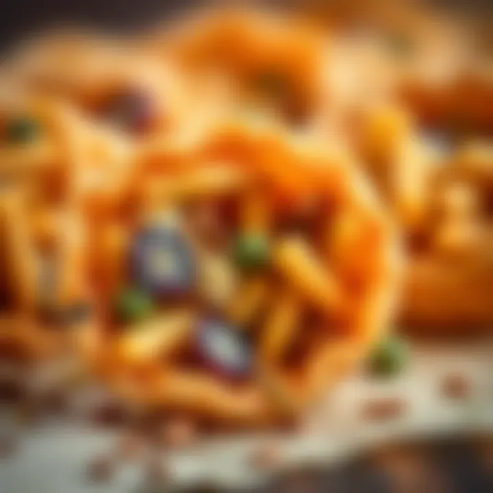 Texture and Ingredients of a Dry Pastry Close-up of a single dry pastry showcasing its texture and ingredients