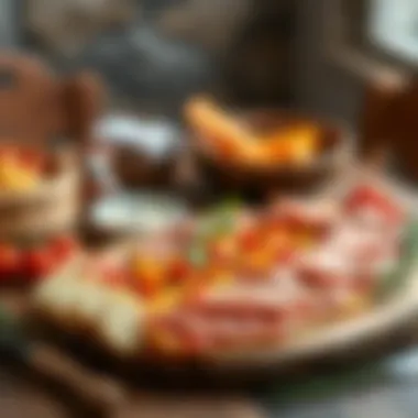 Rustic Presentation of Kuzey Pide Artistic arrangement of Kuzey Pide on a rustic table