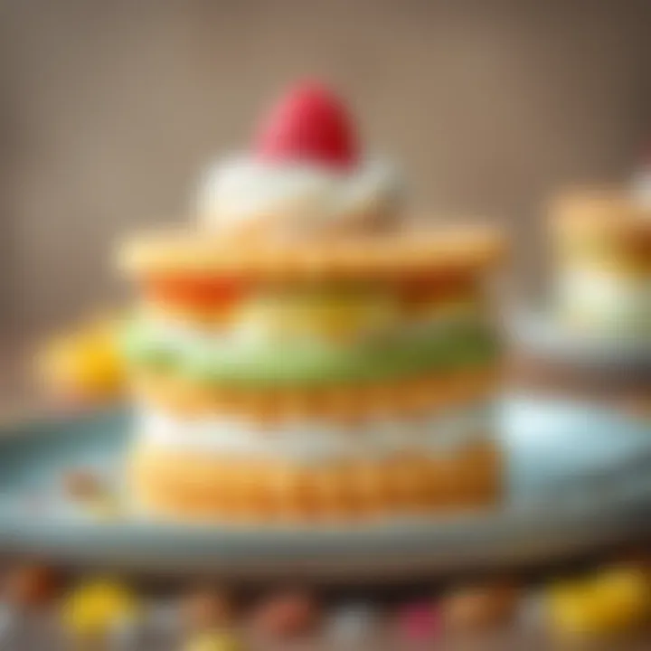 Layered Lotus Biscuit Dessert Creative dessert featuring Lotus biscuits layered with cream