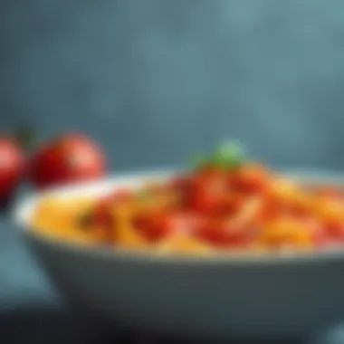 A bowl of perfectly cooked pasta with a rich sauce