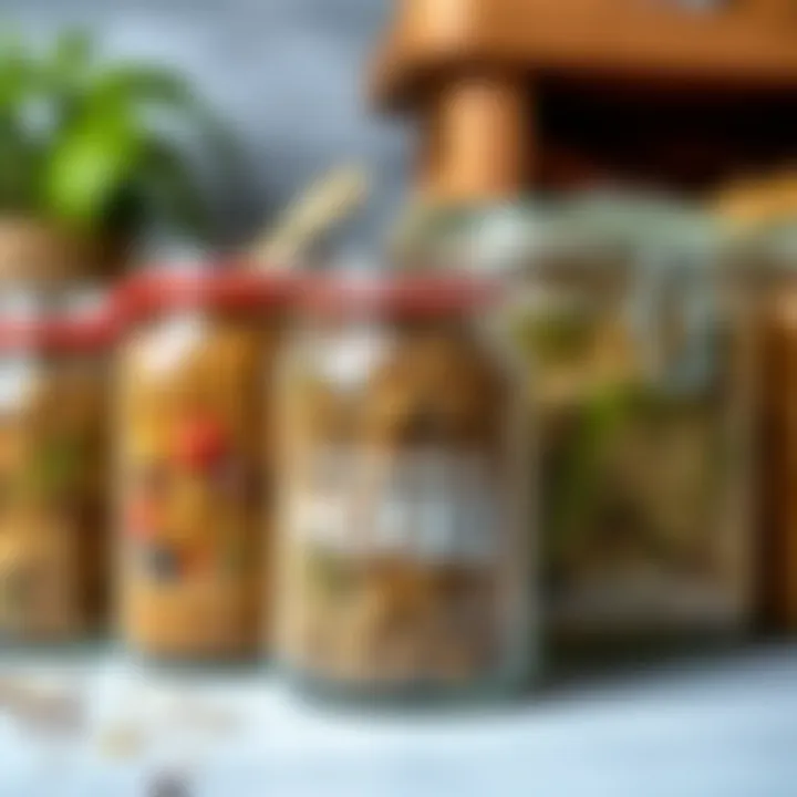 Storage Solutions for Dried Herbs A collection of dried herbs in jars, emphasizing storage