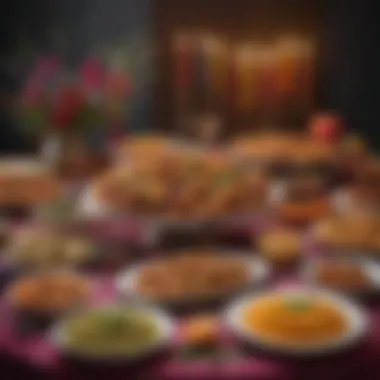 Celebrating Mirac Kandili with a Special Iftar A beautifully arranged iftar table for Mirac Kandili celebration