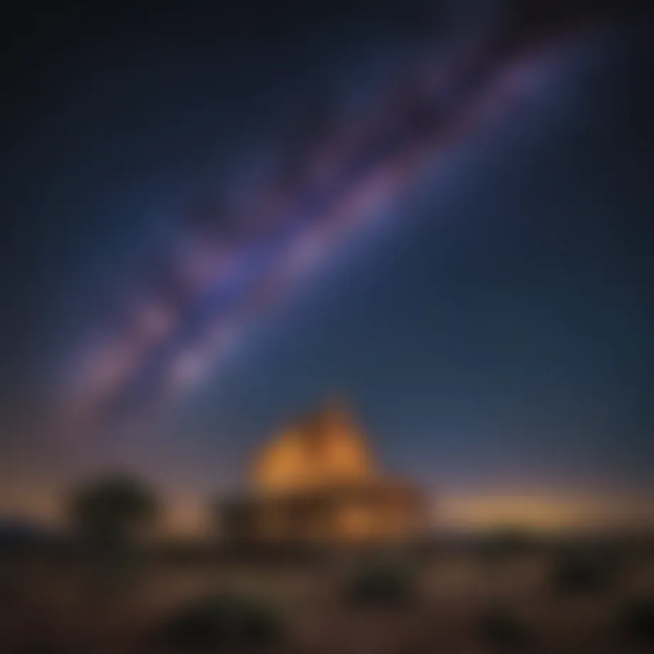 A serene night sky illuminated by stars symbolizing the spiritual significance of Mirac Kandili.