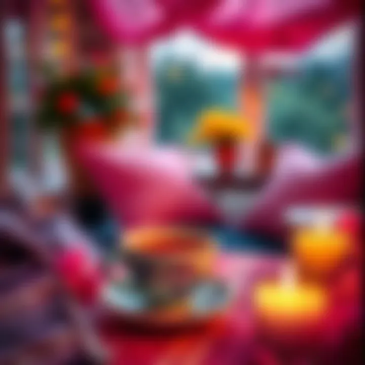 A cozy evening setting with a candle and a cup of tea, perfect for relaxation