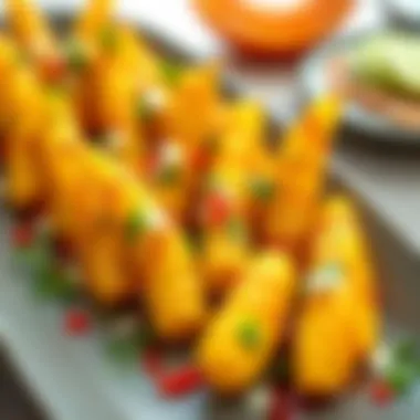 Gourmet plating of finger potatoes