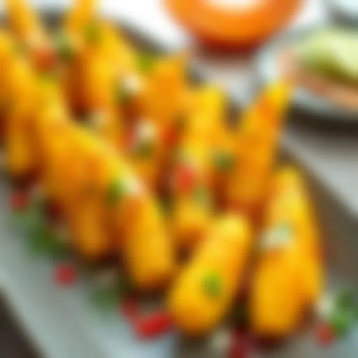 Gourmet plating of finger potatoes