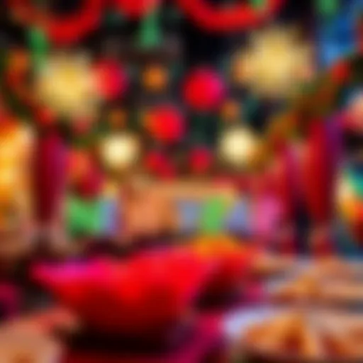 Festive New Year celebration decorations