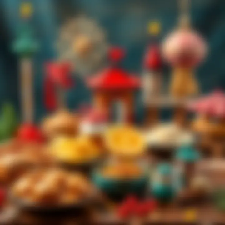 Diverse Cultural Symbols of New Year Celebrations Cultural symbols representing different New Year traditions around the world