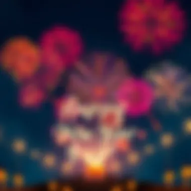 Brilliant Fireworks Welcoming the New Year A vibrant New Year celebration with colorful fireworks in the sky