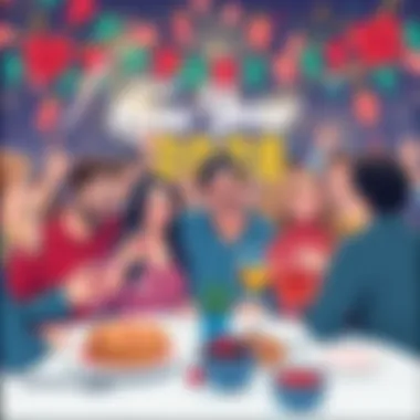 Joyful New Year Celebration with Friends People enjoying a New Year party