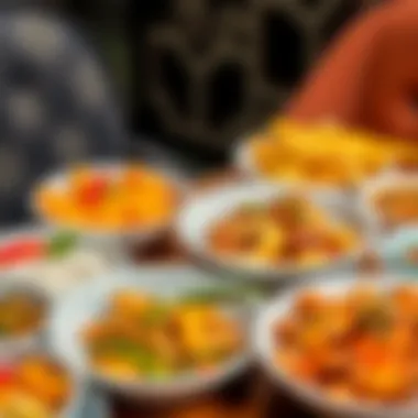Traditional Dishes Artfully Arranged Traditional dishes artfully arranged for the iftar feast
