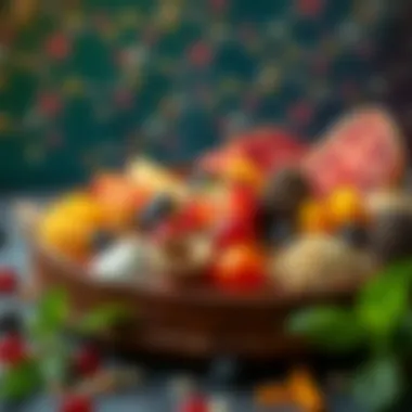 The Palette of Cake Ingredients Artistic arrangement of diverse cake ingredients