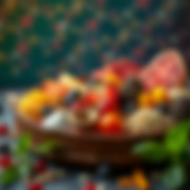 The Palette of Cake Ingredients Artistic arrangement of diverse cake ingredients