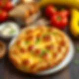 A beautifully arranged plate of Peynirli Tepsi Poğaçası, showcasing its golden crust and cheesy filling.