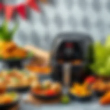 Healthy Culinary Creations with Philips Airfryer A vibrant assortment of healthy dishes made using Philips Airfryer