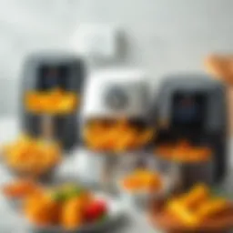Variety of Philips Airfryer models showcasing different capacities
