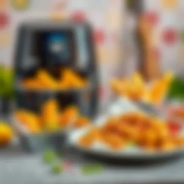 Healthy Meal Prepared Using Philips XXL Fryer Healthy meal prepared with Philips XXL fryer