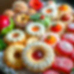 A beautifully arranged platter of assorted pastries showcasing different poğaça styles.