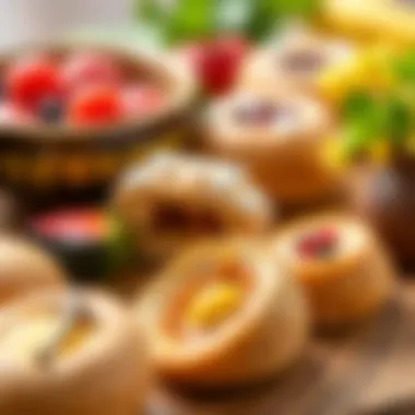 Traditional Poğaça Varieties An elegant display of traditional poğaça varieties with unique fillings.