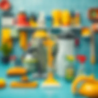 State-of-the-Art Cleaning Equipment A modern cleaning kit showcasing advanced tools and solutions