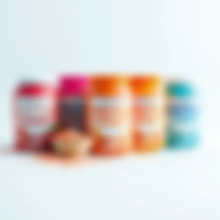 Variety of protein powder flavors