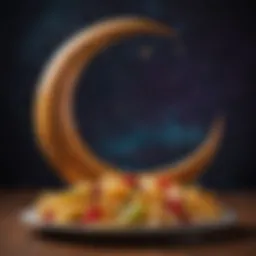 The crescent moon marking the beginning of Ramadan